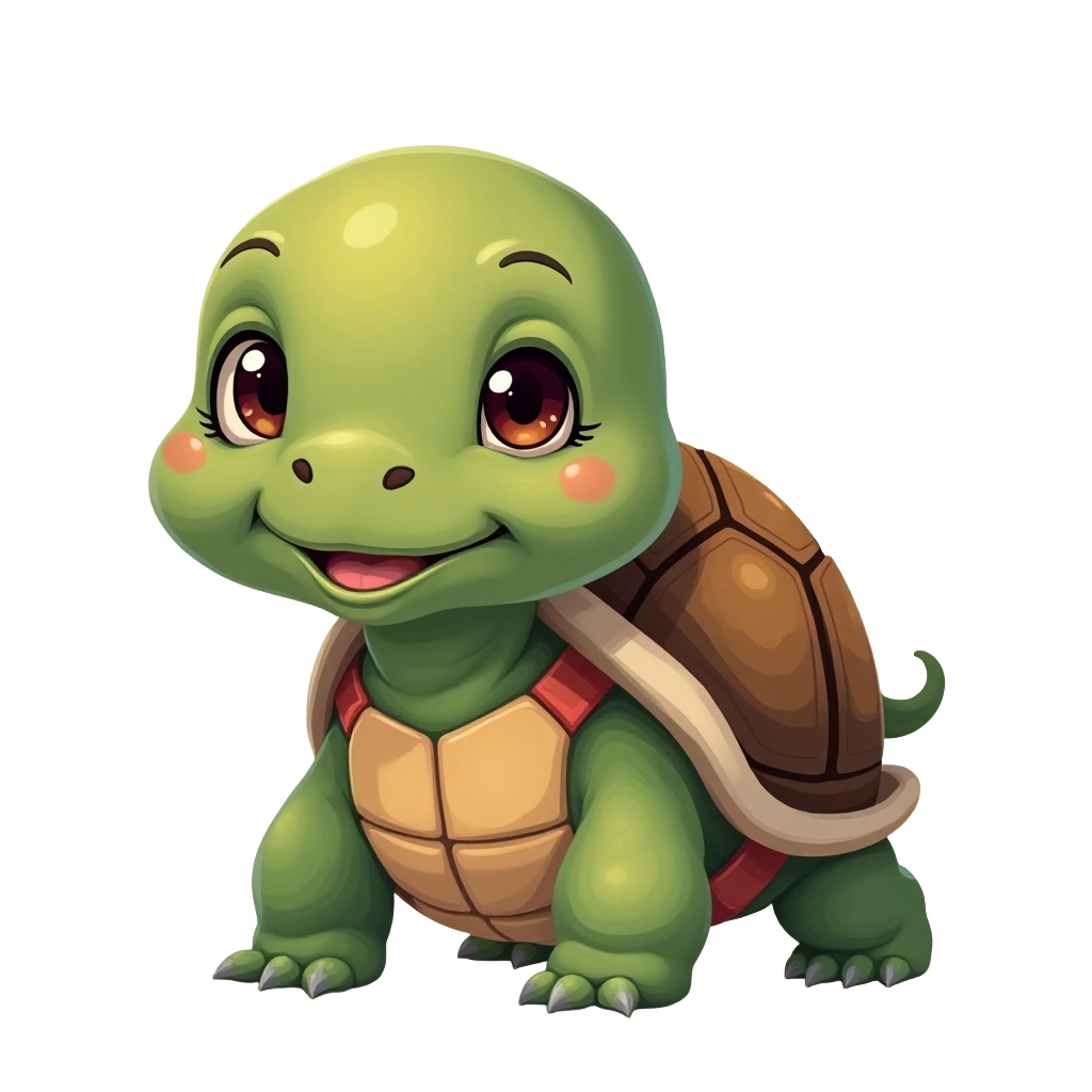 Adorable Turtle Cartoon